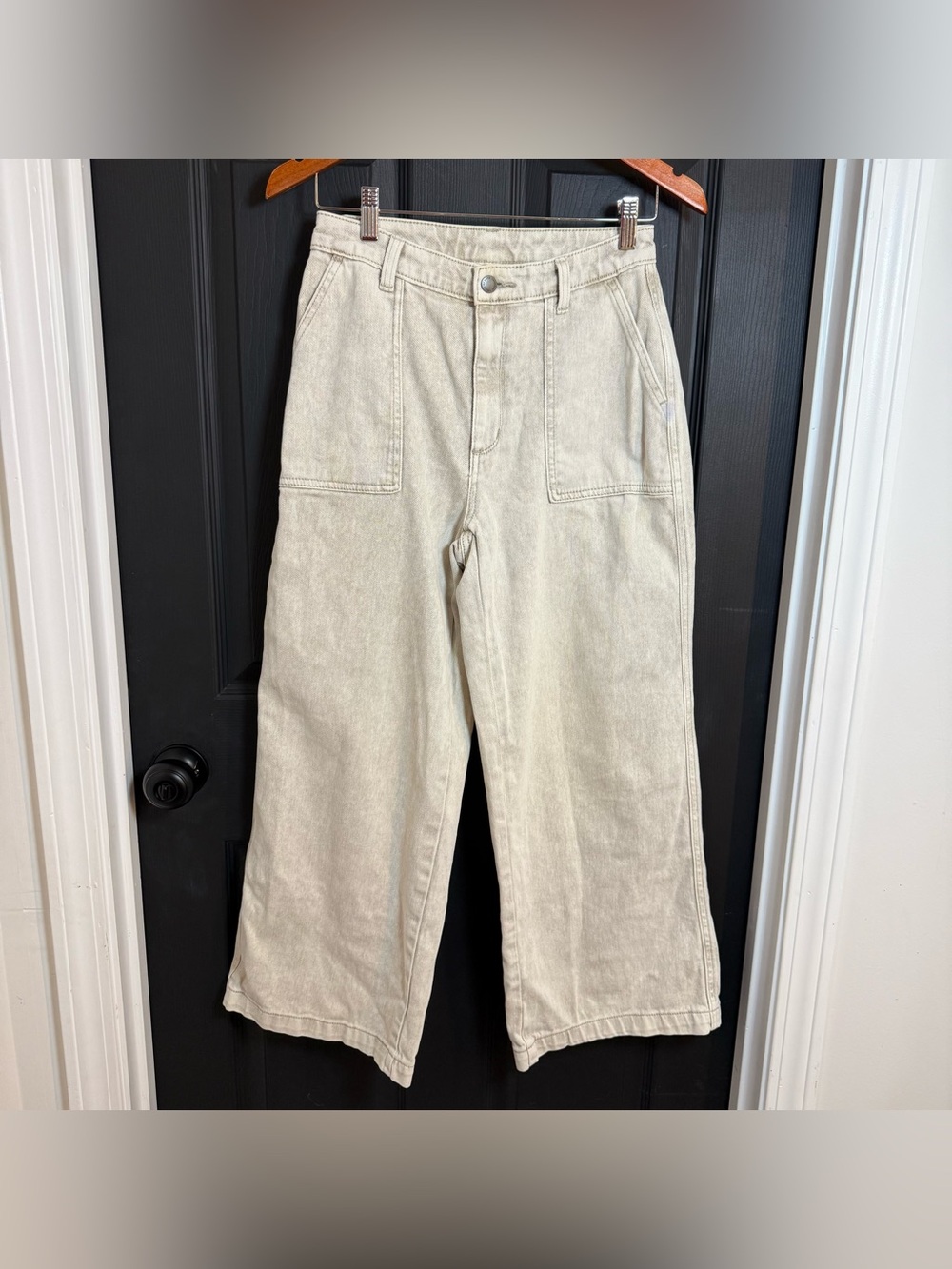 Universal Thread Wide-Leg Chino Pants in Light Beige